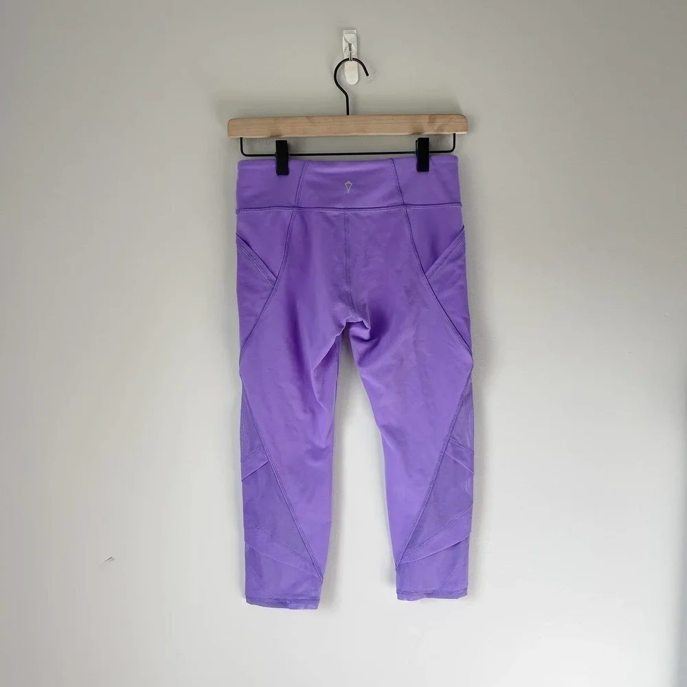 Ivivva Lululemon Girl's Purple Crop Athletic Leggings Size 14